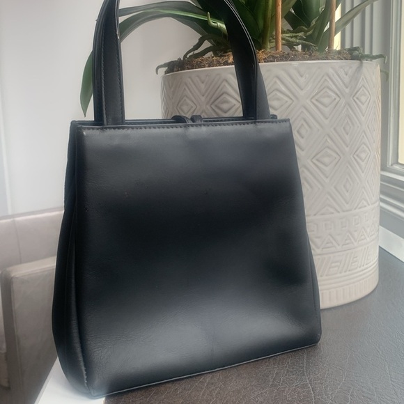 BURBERRY Nova Check True Vintage Handbag Top Handle Suede and Leather Small Mini - Picture 11 of 17